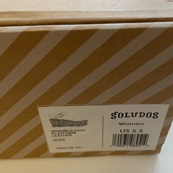 NIB Soludos Minorca High Platform Leather Wedges - Picture 10 of 12